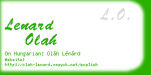 lenard olah business card